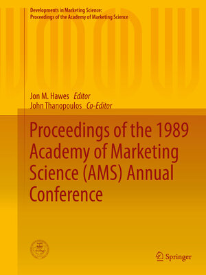 cover image of Proceedings of the 1989 Academy of Marketing Science (AMS) Annual Conference